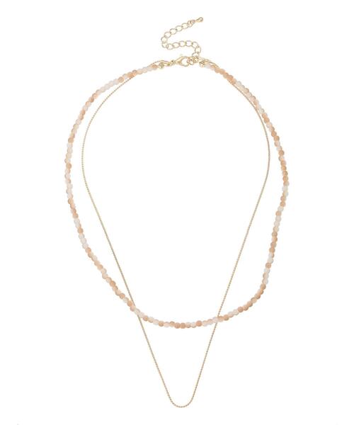 Lugnoncure（ルノンキュール）の「ビーズネックレス（ネックレス・レディース・ブラウン/オフホワイト・F）」の2枚目の写真