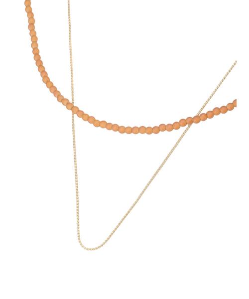 Lugnoncure（ルノンキュール）の「ビーズネックレス（ネックレス・レディース・ブラウン/オフホワイト・F）」の3枚目の写真