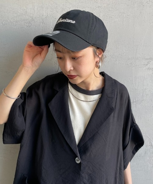 Americana/アメリカーナ] 47 クリーンナップロゴ刺繍キャップ