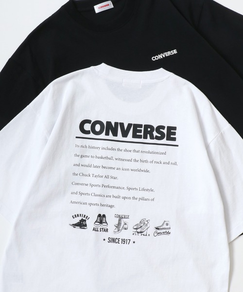 CONVERSE（コンバース）の「CONVERSE/コンバース オーバーサイズ オールスター スニーカー バックプリント ロゴ ワンポイント刺繍 半袖Tシャツ/レディース メンズ（Tシャツ/カットソー・レディース・ブラック系その他/ホワイト系その他/ホワイト/ブルー/ブルー系その他3/ブラック系その他2/ブラック/ブルー系その他/ホワイト系その他3/ブラック系その他3/ホワイト系その他2/ブルー系その他2・L/M/LL）」の2枚目の写真