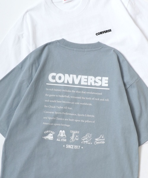 CONVERSE（コンバース）の「CONVERSE/コンバース オーバーサイズ オールスター スニーカー バックプリント ロゴ ワンポイント刺繍 半袖Tシャツ/レディース メンズ（Tシャツ/カットソー・レディース・ブラック系その他/ホワイト系その他/ホワイト/ブルー/ブルー系その他3/ブラック系その他2/ブラック/ブルー系その他/ホワイト系その他3/ブラック系その他3/ホワイト系その他2/ブルー系その他2・L/M/LL）」の10枚目の写真