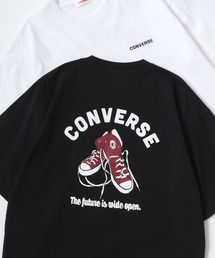 CONVERSE/コンバース オーバーサイズ オールスター スニーカー バックプリント ロゴ ワンポイント刺繍 半袖Tシャツ/レディース メンズ