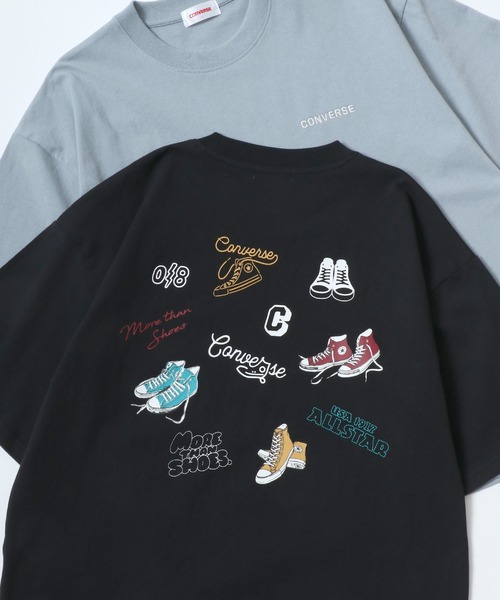 CONVERSE（コンバース）の「CONVERSE/コンバース オーバーサイズ オールスター スニーカー バックプリント ロゴ ワンポイント刺繍 半袖Tシャツ/レディース メンズ（Tシャツ/カットソー・レディース・ブラック系その他/ホワイト系その他/ホワイト/ブルー/ブルー系その他3/ブラック系その他2/ブラック/ブルー系その他/ホワイト系その他3/ブラック系その他3/ホワイト系その他2/ブルー系その他2・L/M/LL）」の8枚目の写真