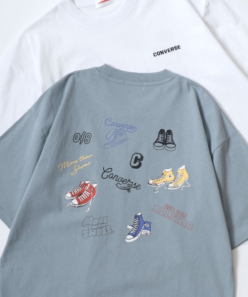 CONVERSE（コンバース）の「CONVERSE/コンバース オーバーサイズ オールスター スニーカー バックプリント ロゴ ワンポイント刺繍 半袖Tシャツ/レディース メンズ（Tシャツ/カットソー・レディース・ブラック系その他/ホワイト系その他/ホワイト/ブルー/ブルー系その他3/ブラック系その他2/ブラック/ブルー系その他/ホワイト系その他3/ブラック系その他3/ホワイト系その他2/ブルー系その他2・L/M/LL）」の12枚目の写真