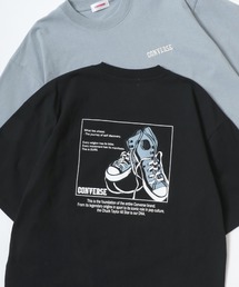 CONVERSE/コンバース オーバーサイズ オールスター スニーカー バックプリント ロゴ ワンポイント刺繍 半袖Tシャツ/レディース メンズ