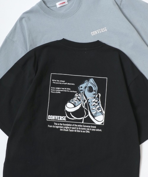 CONVERSE（コンバース）の「CONVERSE/コンバース オーバーサイズ オールスター スニーカー バックプリント ロゴ ワンポイント刺繍 半袖Tシャツ/レディース メンズ（Tシャツ/カットソー・レディース・ブラック系その他/ホワイト系その他/ホワイト/ブルー/ブルー系その他3/ブラック系その他2/ブラック/ブルー系その他/ホワイト系その他3/ブラック系その他3/ホワイト系その他2/ブルー系その他2・L/M/LL）」の5枚目の写真