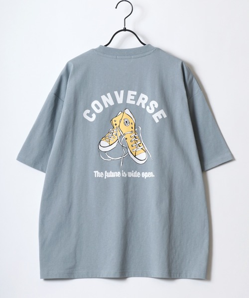 CONVERSE（コンバース）の「CONVERSE/コンバース オーバーサイズ オールスター スニーカー バックプリント ロゴ ワンポイント刺繍 半袖Tシャツ/レディース メンズ（Tシャツ/カットソー・レディース・ブラック系その他/ホワイト系その他/ホワイト/ブルー/ブルー系その他3/ブラック系その他2/ブラック/ブルー系その他/ホワイト系その他3/ブラック系その他3/ホワイト系その他2/ブルー系その他2・L/M/LL）」の14枚目の写真