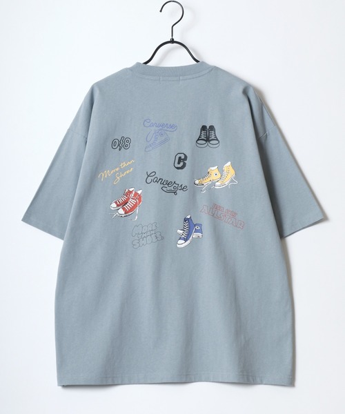 CONVERSE（コンバース）の「CONVERSE/コンバース オーバーサイズ オールスター スニーカー バックプリント ロゴ ワンポイント刺繍 半袖Tシャツ/レディース メンズ（Tシャツ/カットソー・レディース・ブラック系その他/ホワイト系その他/ホワイト/ブルー/ブルー系その他3/ブラック系その他2/ブラック/ブルー系その他/ホワイト系その他3/ブラック系その他3/ホワイト系その他2/ブルー系その他2・L/M/LL）」の20枚目の写真