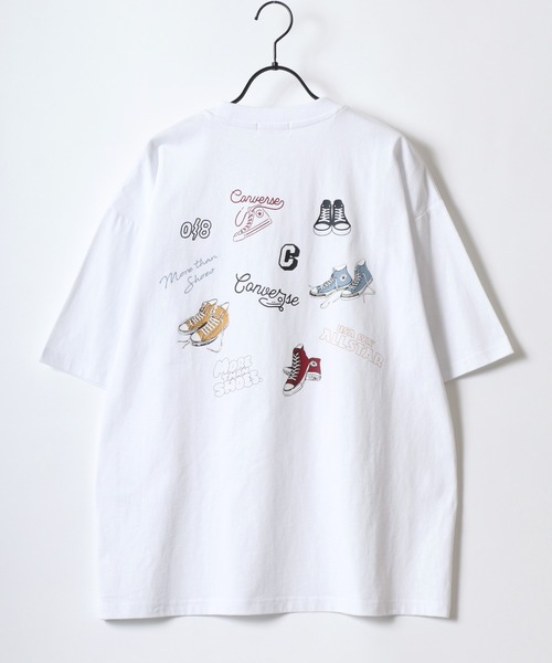 CONVERSE（コンバース）の「CONVERSE/コンバース オーバーサイズ オールスター スニーカー バックプリント ロゴ ワンポイント刺繍 半袖Tシャツ/レディース メンズ（Tシャツ/カットソー・レディース・ブラック系その他/ホワイト系その他/ホワイト/ブルー/ブルー系その他3/ブラック系その他2/ブラック/ブルー系その他/ホワイト系その他3/ブラック系その他3/ホワイト系その他2/ブルー系その他2・L/M/LL）」の16枚目の写真