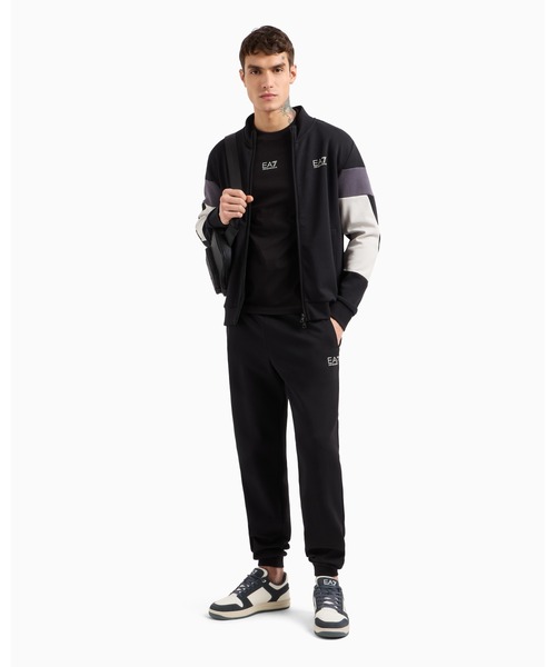 EMPORIO ARMANI EA7（エンポリオアルマーニイーエーセブン）の「【エンポリオ アルマーニ EA7】Summer Block クルーネックTシャツ コットンジャージー（Tシャツ/カットソー・メンズ・ブラック/グリーン系・LARGE/MEDIUM/SMALL/X-LARGE/XX-LARGE/X-SMALL）」の6枚目の写真