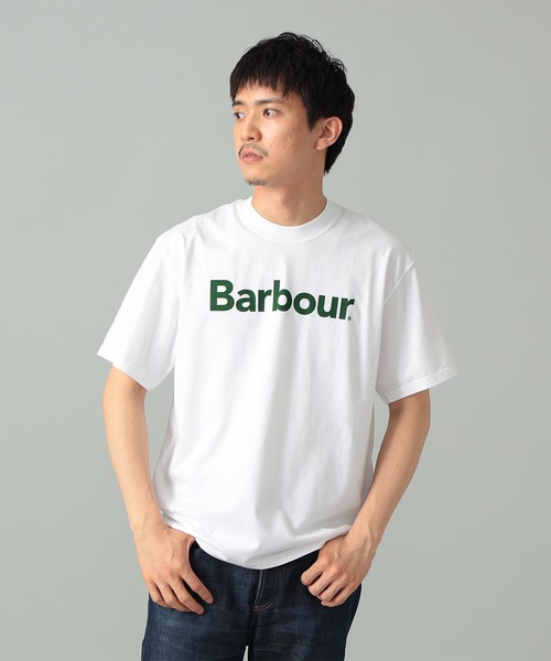 Tシャツ・カットソー BARBOUR Men T Shirts MMTS1296 BL45 Grey Barbour / ロゴ Tシャツ（Tシャツ/カットソー）｜Barbour