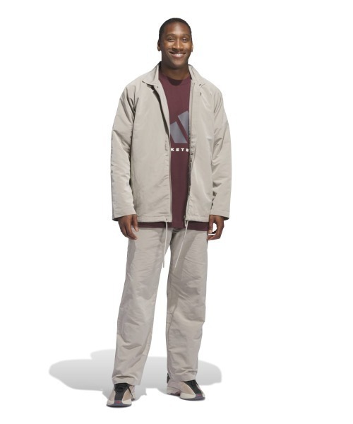 adidas（アディダス）の「adidas BASKETBALL WOVEN SL PANT（アディダス バスケットボール ウーブンパンツ（ジェンダーニュートラル））（その他パンツ・メンズ・ベージュ系・MEDIUM/LARGE/X-LARGE）」の7枚目の写真