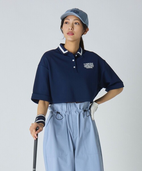 TaylorMade（テーラーメイド）の「【別注】＜TaylorMade×UNITED ARROWS＞ ウィメンズ ショート ポロシャツ（ポロシャツ・レディース・オフホワイト/ライトブルー/ネイビー・M/L/S）」の12枚目の写真