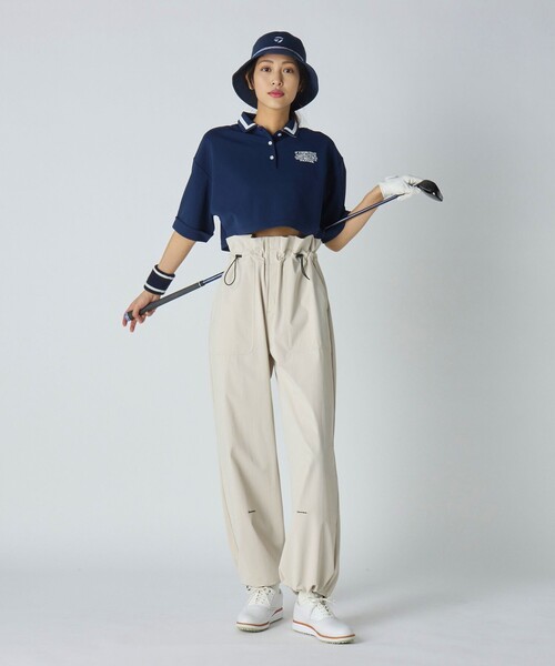 TaylorMade（テーラーメイド）の「【別注】＜TaylorMade×UNITED ARROWS＞ ウィメンズ ショート ポロシャツ（ポロシャツ・レディース・オフホワイト/ライトブルー/ネイビー・M/L/S）」の9枚目の写真