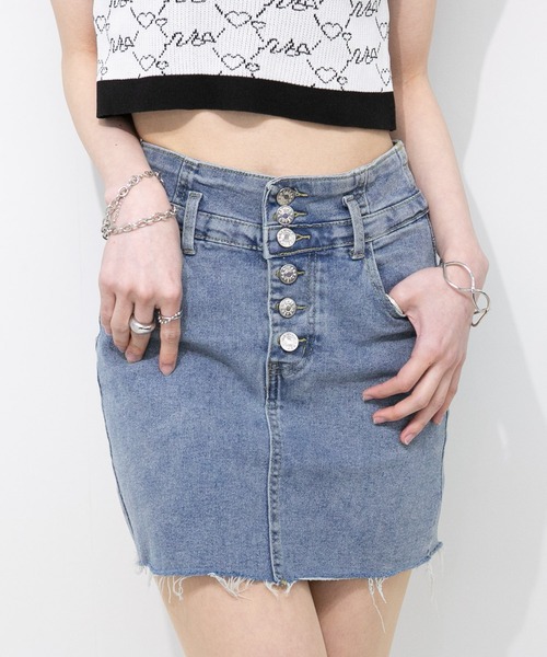  ☆Jeans ボンバー ミニ スカート バックルミニスカート | ファッション通販サイト NUGU