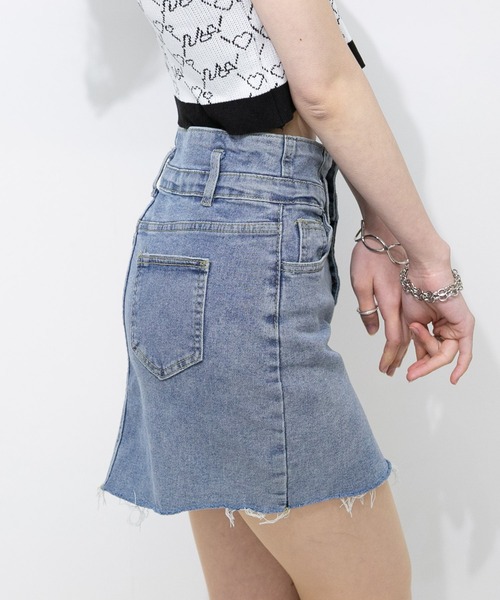  ☆Jeans ボンバー ミニ スカート バックルミニスカート | ファッション通販サイト NUGU
