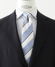 FRANCO BASSI（フランコバッシ）の「FRANCO BASSI (フランコ バッシ) シャンブレーストライプタイ U25EC01-B（ネクタイ）」