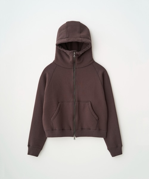 Juha（ユハ）の「CROPPED BRUSHED HOODIE（パーカー・メンズ・ブラック/ホワイト/ブラウン・3/4）」の5枚目の写真