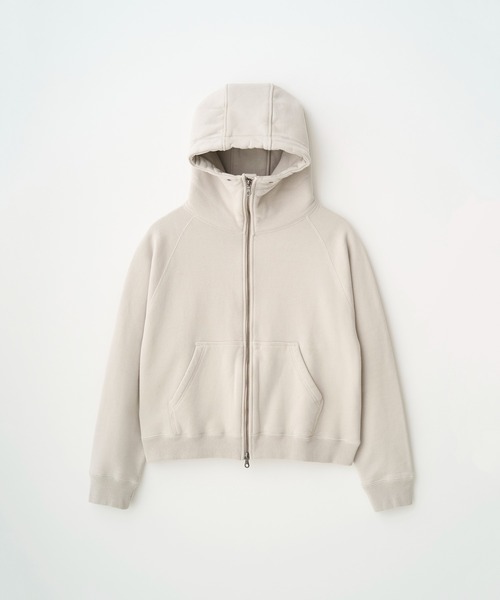 Juha（ユハ）の「CROPPED BRUSHED HOODIE（パーカー・メンズ・ブラック/ホワイト/ブラウン・3/4）」の6枚目の写真