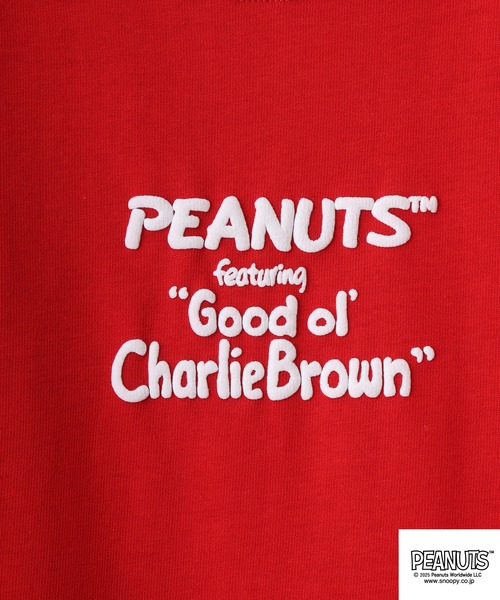 PEANUTS(ピーナッツ)の「PEANUTSコミック柄プリントへピーウエイトドロップショルター(Tシャツ/カットソー・メンズ・杢グレー/オフホワイト/レッド・M/L/LL)」の11枚目の写真