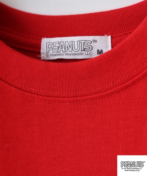 PEANUTS(ピーナッツ)の「PEANUTSコミック柄プリントへピーウエイトドロップショルター(Tシャツ/カットソー・メンズ・杢グレー/オフホワイト/レッド・M/L/LL)」の10枚目の写真