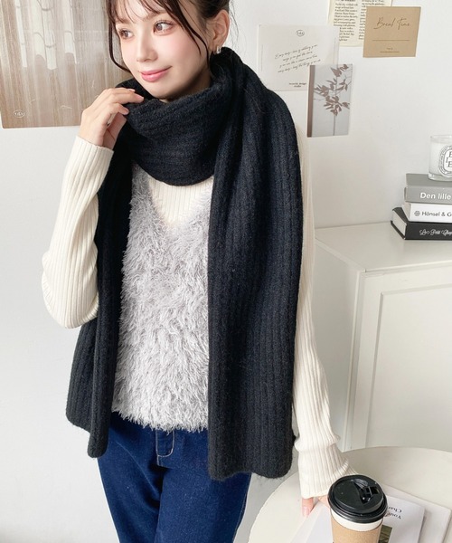 セール】ブークレフェザーショートニットベスト（ベスト）｜moment+