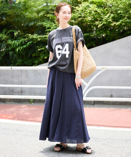 SLOBE IENA スカート フレンチリネンコットンスカート SLOBE IENA（スローブイエナ）の「フレンチリネンコットン