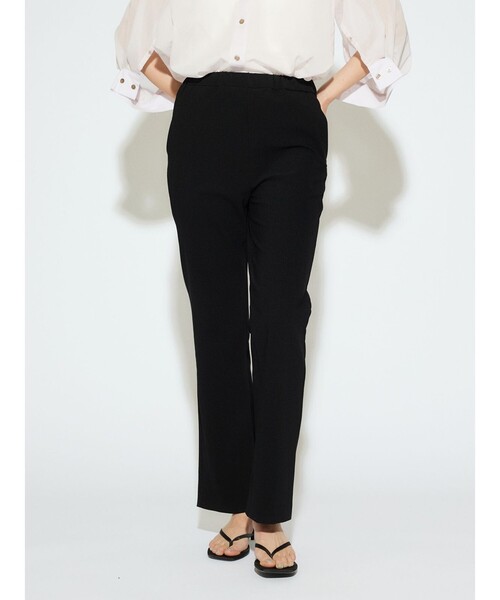 MIDIUMISOLID(ミディウミソリッド)の「MIDIUMISOLID for Ladies リブフィットストレートパンツ(その他パンツ・レディース・グレー/ブラック・36/38)」の13枚目の写真