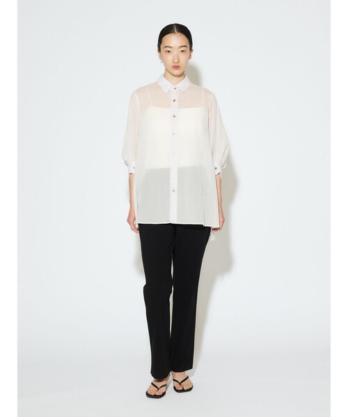 MIDIUMISOLID(ミディウミソリッド)の「MIDIUMISOLID for Ladies リブフィットストレートパンツ(その他パンツ・レディース・グレー/ブラック・36/38)」の3枚目の写真