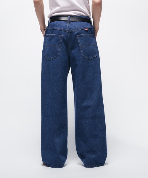 Adoon plain（アドーンプレーン）の「CENTER SEAM WIDE DENIM PANTS / センターシームタックワイドデニムパンツ（デニムパンツ・メンズ・インディゴブルー/ブルー・SMALL/MEDIUM/LARGE）」の21枚目の写真
