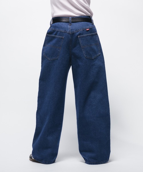 Adoon plain（アドーンプレーン）の「CENTER SEAM WIDE DENIM PANTS / センターシームタックワイドデニムパンツ（デニムパンツ・メンズ・インディゴブルー/ブルー・SMALL/MEDIUM/LARGE）」の20枚目の写真