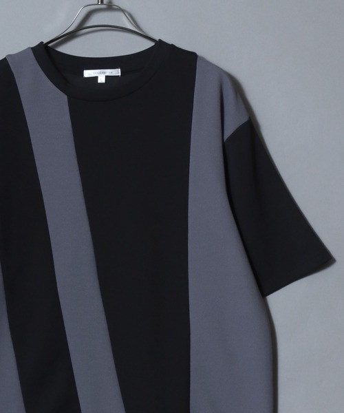 ANPAS(アンパス)の「Textured Panel Short-Sleeve T-Shirt/アムンゼン 梨地切替半袖Tシャツ メンズ レディース カットソー モノトーン きれいめカジュアル(Tシャツ/カットソー・メンズ・ホワイト系その他/ホワイト系その他3/ブラック系その他2/ブラック系その他/ホワイト系その他2/ブラック系その他3/ホワイト系その他4/ブラック系その他5/ブラック系その他4/ブラック系その他6/ホワイト系その他5/ホワイト系その他6・M/L)」の22枚目の写真