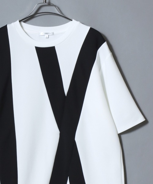 ANPAS(アンパス)の「Textured Panel Short-Sleeve T-Shirt/アムンゼン 梨地切替半袖Tシャツ メンズ レディース カットソー モノトーン きれいめカジュアル(Tシャツ/カットソー・メンズ・ホワイト系その他/ホワイト系その他3/ブラック系その他2/ブラック系その他/ホワイト系その他2/ブラック系その他3/ホワイト系その他4/ブラック系その他5/ブラック系その他4/ブラック系その他6/ホワイト系その他5/ホワイト系その他6・M/L)」の19枚目の写真