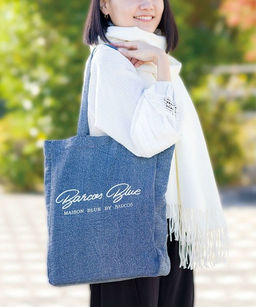 BarcosBlue（バルコスブルー）の「【BarcosBlue/バルコスブルー】バルコスブルーロゴ入りトートバッグ（トートバッグ・レディース・ブラック/ブルー・ONE SIZE）」の2枚目の写真