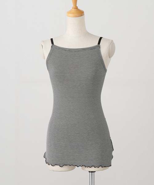 FUMIE TANAKA(フミエタナカ)の「【FUMIE TANAKA(フミエタナカ)】back ribbon cami:キャミソール(キャミソール・レディース・カーキ/ブラック・2)」の16枚目の写真