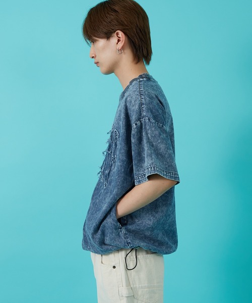 improves（インプローブス）の「6.5ozデニム クルーネック プルオーバー（Tシャツ/カットソー・メンズ・ブラック/ブルー・MEDIUM/LARGE）」の9枚目の写真