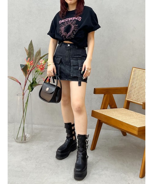 EVRIS（エヴリス）の「フロントSUNNY BIG Tシャツ（Tシャツ/カットソー・レディース・ホワイト/ネイビー/ブラック/ブルー・FREE）」の7枚目の写真