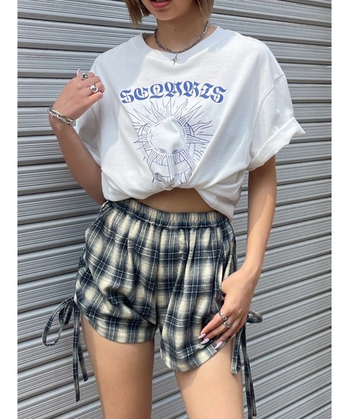 EVRIS（エヴリス）の「フロントSUNNY BIG Tシャツ（Tシャツ/カットソー・レディース・ホワイト/ネイビー/ブラック/ブルー・FREE）」の11枚目の写真