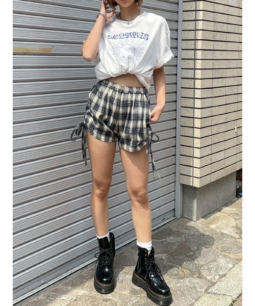EVRIS（エヴリス）の「フロントSUNNY BIG Tシャツ（Tシャツ/カットソー・レディース・ホワイト/ネイビー/ブラック/ブルー・FREE）」の13枚目の写真