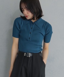cheriella | 【cheriella】ポロリブニット半袖 POLO RIB SHORT KNIT(ニット/セーター)