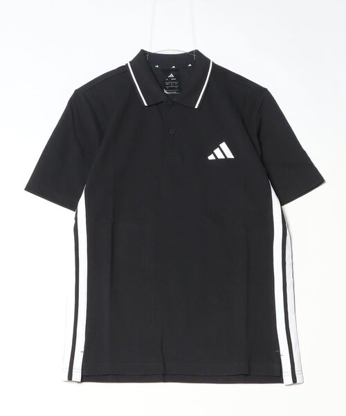 adidas(アディダス)の「アディダス adidas エッセンシャルズ スリーストライプス ピケ ポロシャツ(ポロシャツ・メンズ・ホワイト/ブラック/ダークブルー・M/L/S/LL/3L)」の1枚目の写真