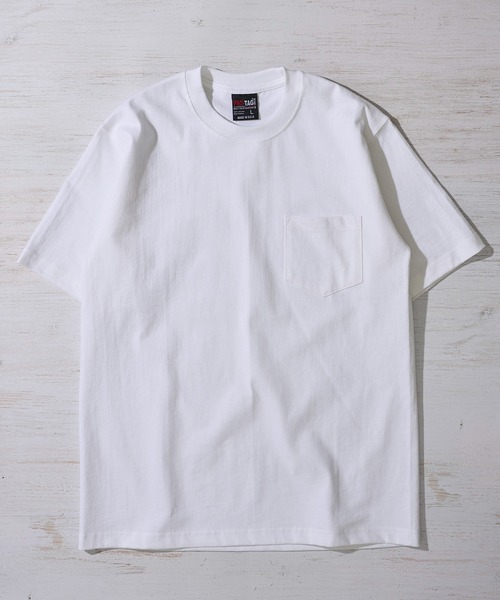 PRO・TAG（プロタグ）の「【PRO-TAG】Short Sleeve heavy T / ヘビーウェイト ポケット付き 半袖Tシャツ（Tシャツ/カットソー・メンズ・ホワイト/ブラック/グレー・X-LARGE/SMALL/MEDIUM/LARGE）」の2枚目の写真