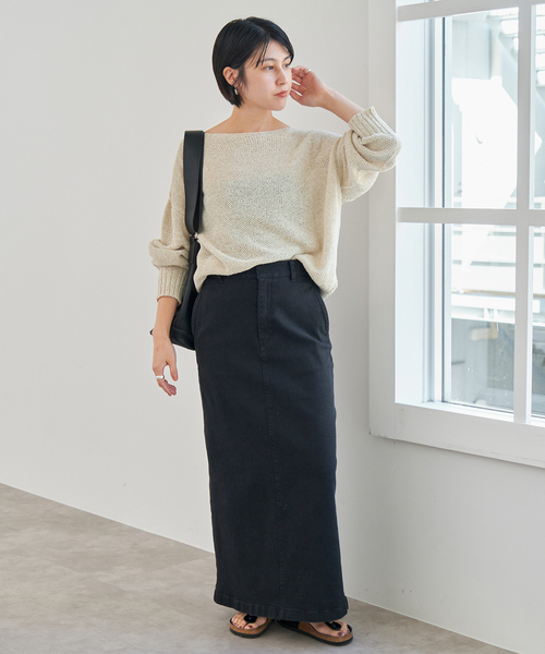 Spick & Span(スピックアンドスパン)の「《追加》ペーパーヤーン2WAYルーズプルオーバー(ニット/セーター・レディース・マルチ/その他6・FREE)」の4枚目の写真