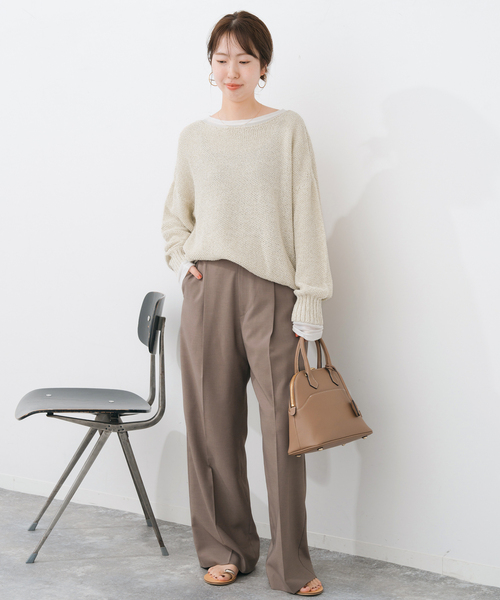 Spick & Span(スピックアンドスパン)の「《追加》ペーパーヤーン2WAYルーズプルオーバー(ニット/セーター・レディース・マルチ/その他6・FREE)」の5枚目の写真