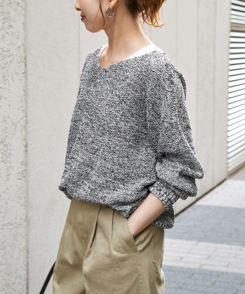 Spick & Span(スピックアンドスパン)の「《追加》ペーパーヤーン2WAYルーズプルオーバー(ニット/セーター・レディース・マルチ/その他6・FREE)」の8枚目の写真
