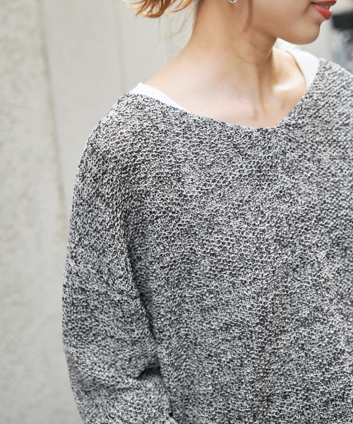 Spick & Span(スピックアンドスパン)の「《追加》ペーパーヤーン2WAYルーズプルオーバー(ニット/セーター・レディース・マルチ/その他6・FREE)」の11枚目の写真