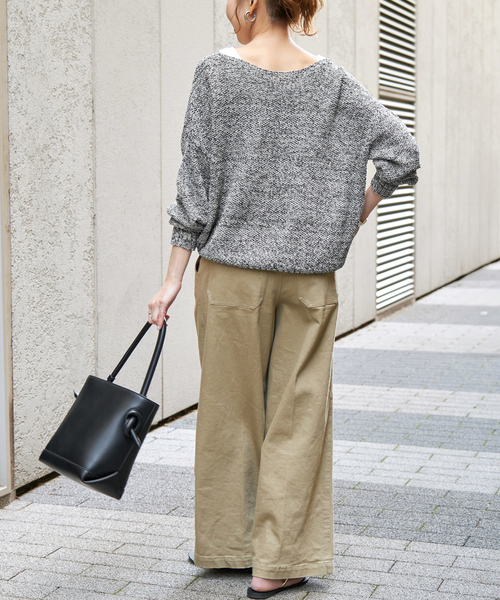 Spick & Span(スピックアンドスパン)の「《追加》ペーパーヤーン2WAYルーズプルオーバー(ニット/セーター・レディース・マルチ/その他6・FREE)」の13枚目の写真