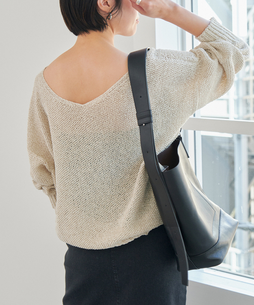 ペーパーヤーン2way ルーズプルオーバー　新品・未使用 Spick＆Span ニット セーター 「追加」ペーパーヤーン2WAYルーズ