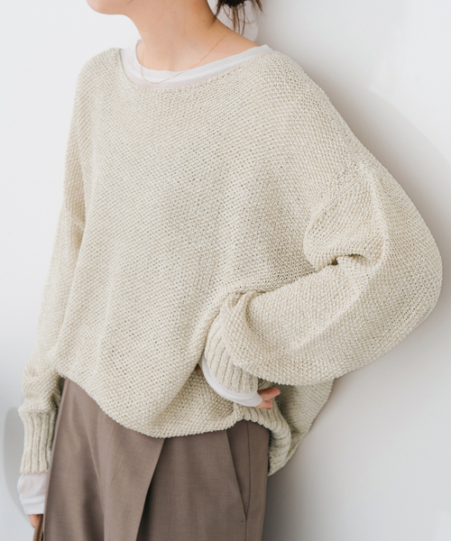 Spick & Span(スピックアンドスパン)の「《追加》ペーパーヤーン2WAYルーズプルオーバー(ニット/セーター・レディース・マルチ/その他6・FREE)」の20枚目の写真
