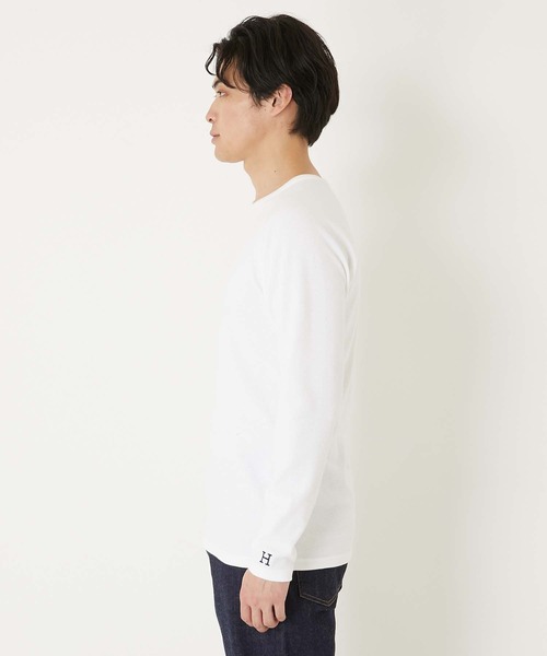 HOLLYWOOD RANCH MARKET（ハリウッドランチマーケット）の「ストレッチフライス ロングスリーブ Tシャツ（Tシャツ/カットソー・メンズ・ブラック/ライトブルー/ホワイト/グリーン/グレー/オレンジ/ネイビー・SMALL/MEDIUM/LARGE/X-LARGE）」の21枚目の写真